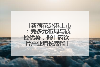 新荷花赴港上市：凭多元布局与质控优势，掘中药饮片产业增长潜能